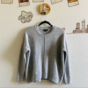 Topshop Gray Long Sleeve Round Neck Sweater 2